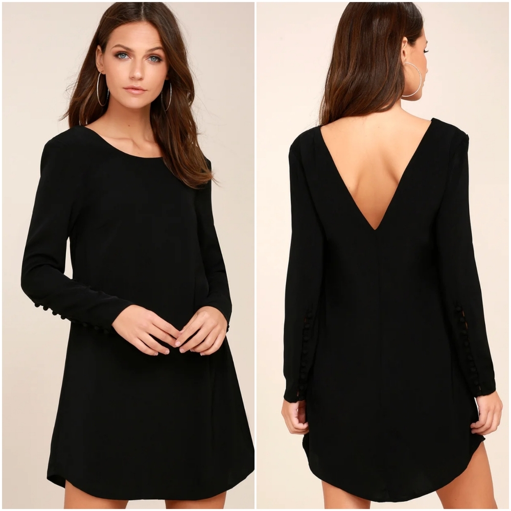 *NEW Lulu's Long Sleeve Midi Shift Dress